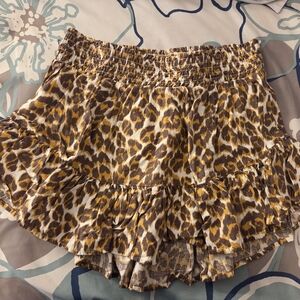 American Eagle Outfitters Cheetah Print Layered Short Skirt